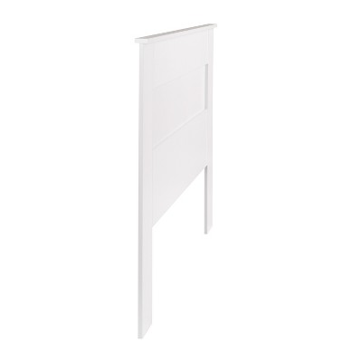 White Queen Wood Flat Panel Headboard with Storage