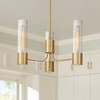 Possini Euro Design Possini Euro Camila 15" Wide Warm Brass 3-Light Chandelier - 2 of 4