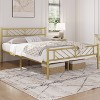 Yaheetech Metal Platform Bed with Arrow Design Headboard and Footboard - 2 of 4