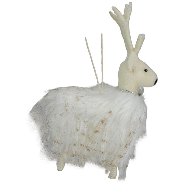 Northlight 8" White and Beige Reindeer Christmas Ornament, 3 of 4