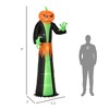 Halloween Inflatables Outdoor Decorations Pumpkin Head Ghost, Blow Up LED Yard Decor for Garden, Lawn, Party, Holiday, Waterproof - 3 of 4