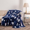 Velvet Plush Fleece Holiday Printed Warm and Cozy Throw Blanket - Great Bay Home - 3 of 4