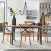 5pc Norwich Dining Set Black/Driftwood - Buylateral: MDF Oak Veneer, Rubberwood Legs, Metal Cross Back Chairs - 2 of 4