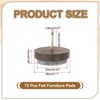 Unique Bargains Wooden Chair Sofa Cabinet Table Leg Floor Protector Round Nail-on Felt Pads 72 Pcs - 2 of 3