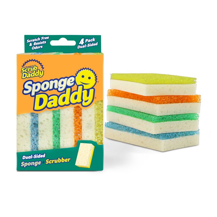 Scrub Daddy Sponge - 4ct: Non-Abrasive Cleaning Tools, Polyurethane Foam, Multi-Surface Use, For Dishes, 6 of 11