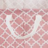 Design Imports Set of 2 Rectangle XL 12.5 x 17.5 x 10.5 Pe Coated Cotton Poly Laundry Bins Lattice Rose: Sorting Baskets - 3 of 4