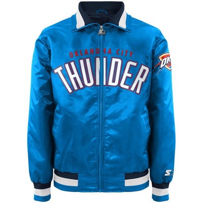 STARTER Mens Oklahoma City Thunder Varsity Jacket, Blue, Large (Regular)