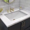 18 in. Rectangular Undermount Bathroom Sink Ceramic Vessel Vanity Lavatory Sink Basin in White with Overflow - 2 of 4