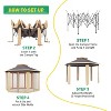 13' x 13' Pop -Up Gazebo, Hexagonal Canopy Shelter with 6 Zippered Mesh Netting, Event Tent with Strong Steel Frame for Backyard, Garden, Lawn - 4 of 4