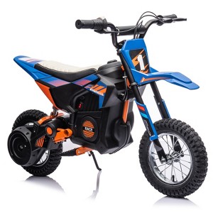 COZONY 24V Kids Electric Motorcycle, 250W Motor, Adjustable Speed to 13.6 MPH, Pneumatic Tires, Non-Slip Handle - 1 of 4