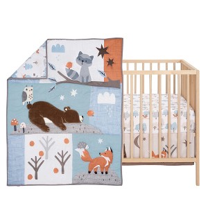 Bedtime Originals Sleepytime Bear Woodland 3-Pc Baby Nursery Crib Bedding Set - 1 of 4