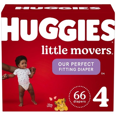Image of Huggies Little Movers Baby Disposable Diapers - Size 4 - 66ct
