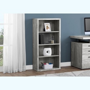 TOAOTBNBO 4-Tier Standing Cube Storage Bookcase, Bookshelves with Adjustable Thick Panel Modern Decorative Book Shelf for Apartment - 1 of 4