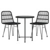 vidaXL Garden Dining Set Black - Black - 3 of 4