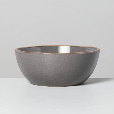 Stoneware Exposed Rim Cereal Bowl Gray - Hearth & Hand™ with Magnolia
