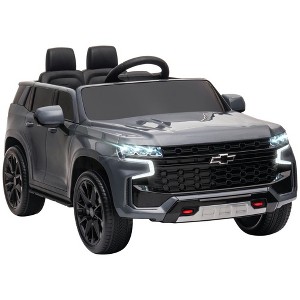 Resenkos Electric Ride-on Car,Chevrolet Tahoe Licensed Kids Ride on Car, 12V Battery Powered Kids Electric Car, Gray - 1 of 4