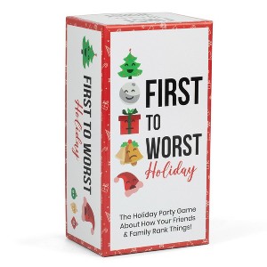FIRST TO WORST HOLIDAY Party Game - The Christmas Card Game About How Your Friends & Family Rank Things - for Kids, Tweens, Teens, Adults & Families - 1 of 4