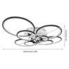 YIYIBYUS 8-Light Dimmable Modern Black Flush Mount Light - 4 of 4