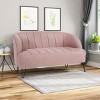 NicBex Small Modern Loveseat Sofa Upholstered Comfy Fabric 2 Seater Couch with Metal Legs for Living Room,Apartment - 4 of 4