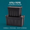 IRIS USA 4Pack Heavy Duty Storage Plastic Bin Tote Container with Easy-Grip Handles, Durable, Black - image 4 of 4