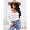 Womens Sweater Bolero Open Front Cropped Sweater Cardigan Long Sleeve Rib Knit Tops Cropped Cardigan Shrugs for Sleeveless Dress - 4 of 4