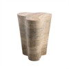 Slab Tan Faux Travertine Tall Side Table - 3 of 4
