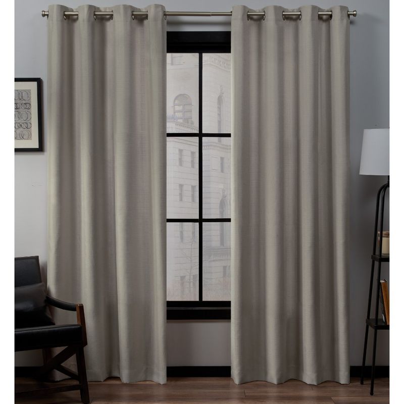 Set of 2 Loha Linen Window Curtain Panel - Exclusive Home&#153;, 1 of 11