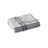 VCNY 50"x60" Leena Plaid Fringe Throw Blanket Black/White: Hypoallergenic, Machine Washable, Acrylic - 2 of 4