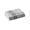 VCNY 50"x60" Leena Plaid Fringe Throw Blanket Black/White: Hypoallergenic, Machine Washable, Acrylic - image 2 of 4