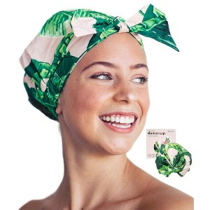 Kitsch Luxury Shower Cap - Palm Leaves - 1 of 4