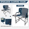TIMBER RIDGE Folding Camping Chair, Portable Lightweight Aluminum Directors Chair with Side Table and Side Pocket for Outdoor, Lawn - 3 of 4