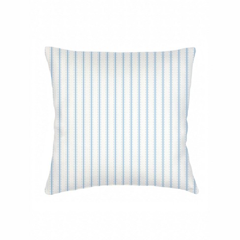 Blue French Stripe Linen Euro Pillow 26x26 - image 1 of 1