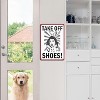 Lomsoe Take Off Shoes Metal Tin Sign - Funny No Shoes Sign for Front Door, Remove Shoes Sign for House Wall Decor, 8x12 Inch - 3 of 4