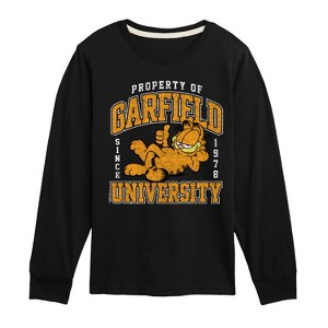 Boys' - Garfield - Varsity Long Sleeve Graphic T-Shirt - 1 of 4