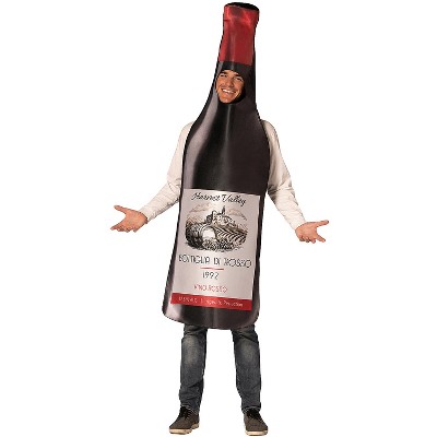 Adults Get Real Bottle of Red Wine Costume