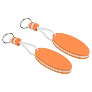 Unique Bargains Fishing Kayaking Water Sports Floating Oval Buoyant Keychains 2 Pcs - 1 of 4