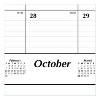 Academic Year Ruled Desk Pad, 21.75 x 17, White Sheets, Black Binding, Black Corners, 16-Month: Sept 2025 to Dec 2026 - 2 of 4