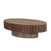 TOAOTBNBO Small Center Tables with Small Footprint, Mid-century Coffee Table with Sturdy Pedestal Base, Modern Coffee Table for Home, Walnut - 2 of 4