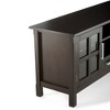 60" Solid Wood TV Media Stand with Tempered Glass Doors, Adjustable Shelves, Two Drawers and Cord Management for Living Room and Bedroom - 2 of 4