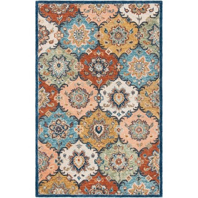 Heritage Hg357 Hand Tufted Area Rug - Blue/rust - 4'x6' - Safavieh ...