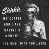 Mens My Coffee and I Are Having A Moment T Shirt Funny Skeleton Halloween Graphic Tee - Crazy Dog Men's T Shirt - 2 of 4