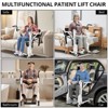 Hoyer Lifts for Home Use, Electric Patient Lift Transfer Chair, Hydraulic Patient Lift Transfer Chair, Bathroom Wheelchair with 180¡ã Split Seat - 2 of 4