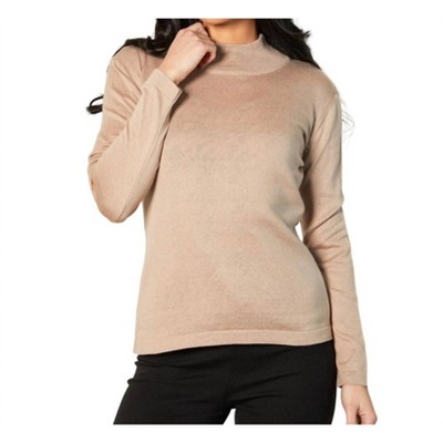 Women's Mock Neck Long Sleeve Top - Angel Apparel