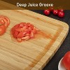 TackView Cutting Board, Bamboo Cutting Board with Juice Groove,  Knife Friendly Chopping Board,30*20*0.8in,Oil injection - 2 of 4