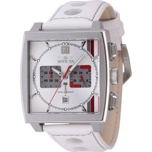 Invicta 46837 Men's S1 Rally Silver Tone Dial White Strap Watch - 1 of 2