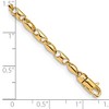 Black Bow Jewelry 3mm 14k Yellow Gold Fancy Barrel Link Chain Bracelet - 4 of 4