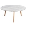 The Bianco Collection Stella 31" Round Italian Black Marble Coffee Table - 2 of 4