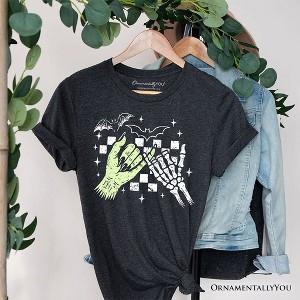 Monster Skeleton Pinky Promise T-Shirt, Funny Scary Halloween Tee | OrnamentallyYou - 1 of 4