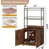 Cat Litter Box Enclosure with Shelves, Large Hidden Litter Box Furniture Cabinet, Modern Cat House with Storage & Ventilation - 2 of 4