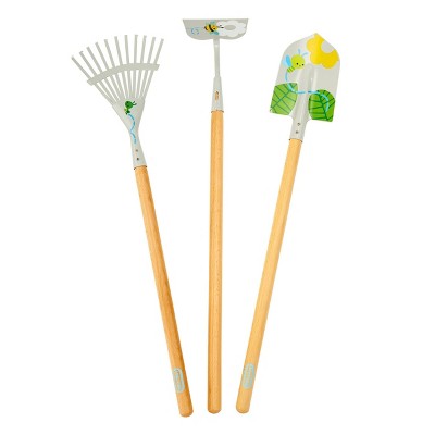 Little Tikes Growing Garden Large Tool Set with Lightweight & Durable Metal Shovel, Rake, Garden Hoe for Kids'